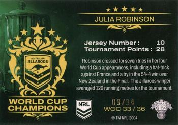 2023 NRL Traders Elite - World Cup Champions Priority #WCC33 Julia Robinson Back